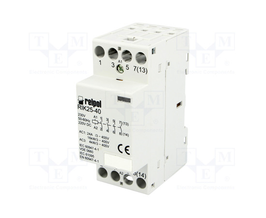 RIK25-40-230 contactor 4-pole installation
