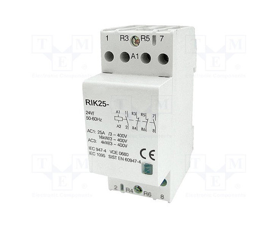 RIK25-40-230 contactor 4-pole installation