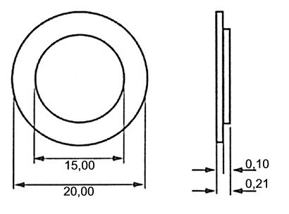 FT20t3.0a1 piezo transducer without generator, without package