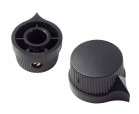 Knob 10,09x17,15mm; shaft diameter: 6,35mm, with pointer; black