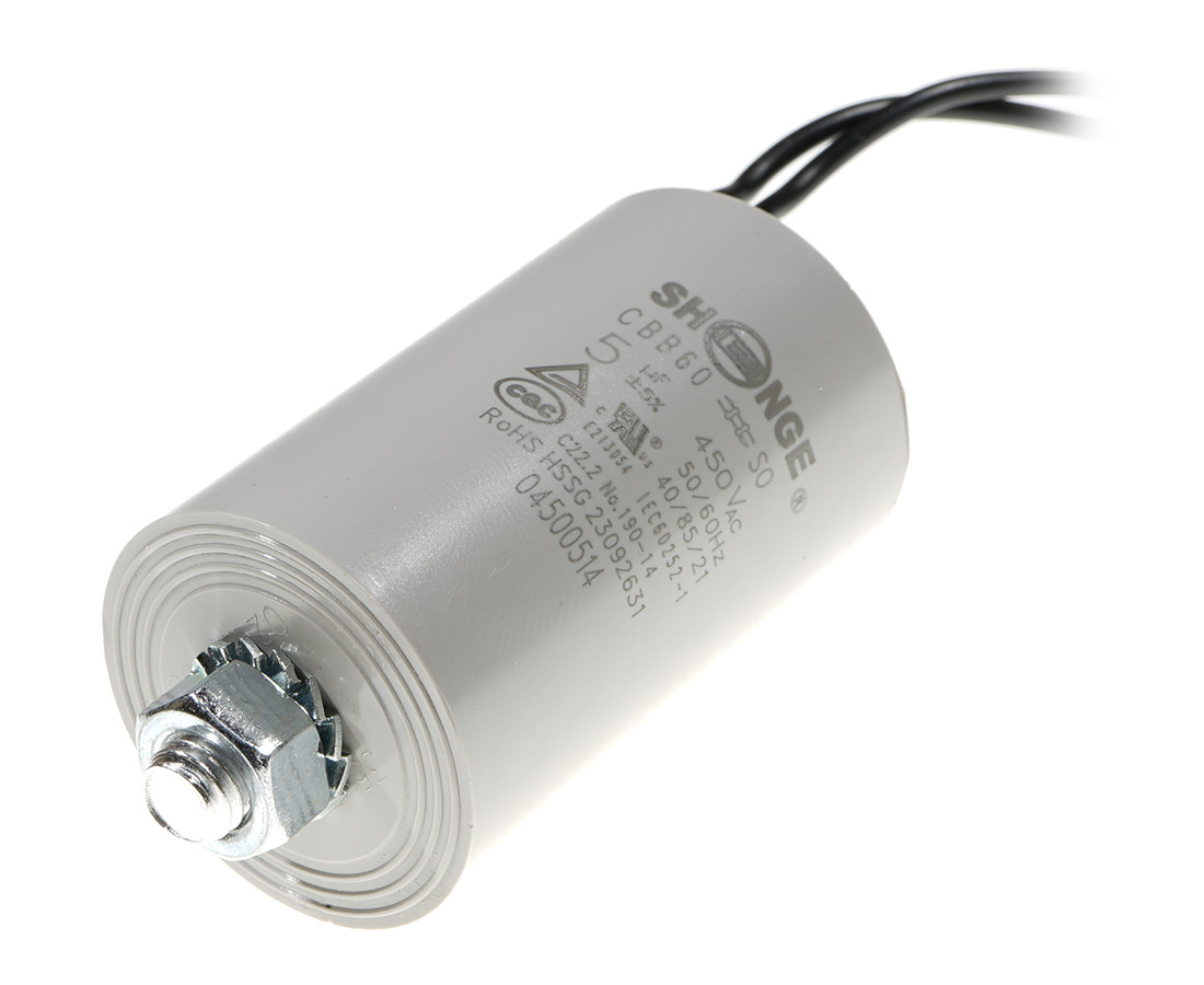 CBB60 35*58M8 UL1015 5uF/450VAC SHENGE Motor starting capacitor