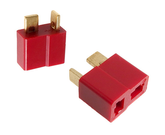 Dean-T connector, female, red, 2 poles