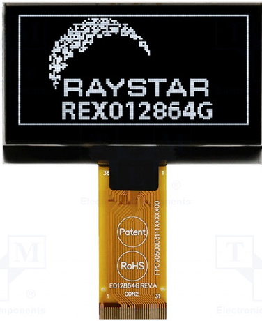 REX012864GWPP3N00000 RoHS || OLED12864W-MT