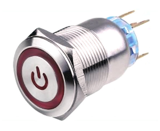 Vandal proof push button switch; W19F11ER12/S power
