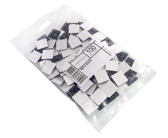 Befestigungselement für Kabelbinder 3,6 mm Breite; Schwarz