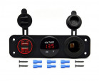 Car charger 2x 5V 2.1A plus voltmeter