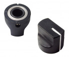 Knob 15x16mm; shaft diameter: 6,35mm; black
