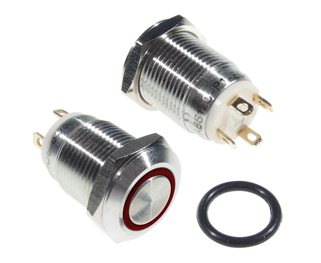 Vandal proof push button switch; W12F11ER12/S