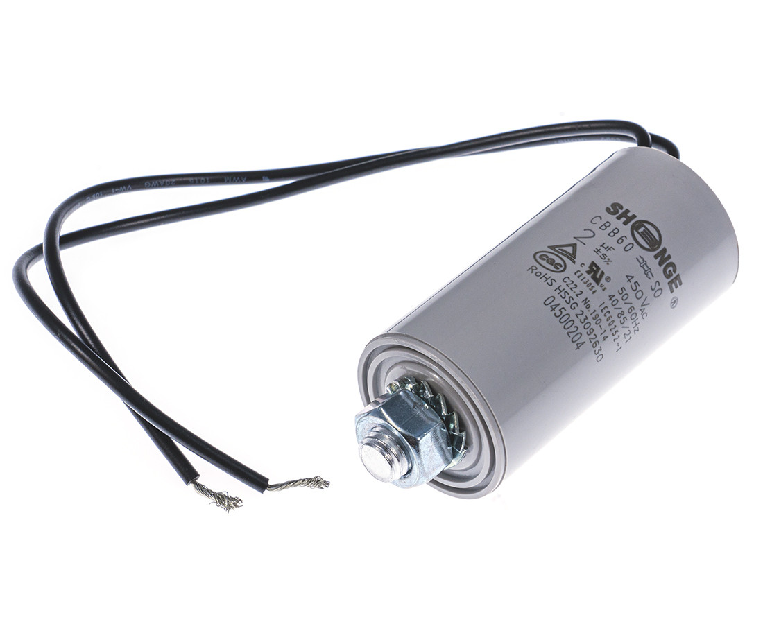 CBB60 28*55M8 UL1015 2uF/450VAC SHENGE Motor starting capacitor