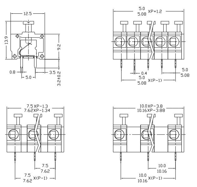 XY124VA-5.0-4P XINYA Terminal block