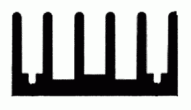 Heatsink, profil DY-GF; length=25mm width=30mm height=15mm