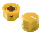 5007-5 15x10,5 yellow RoHS || Knopf; Abmessungen: 10,5x15mm