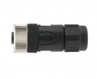 M12 type connector, WAIN M12-F04A-T-D6, female, number of contacts: 4