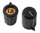 206B/B RoHS || 2004-4 (20,5x18,6) Black RoHS || Knob; dimensions: 20,5x15mm