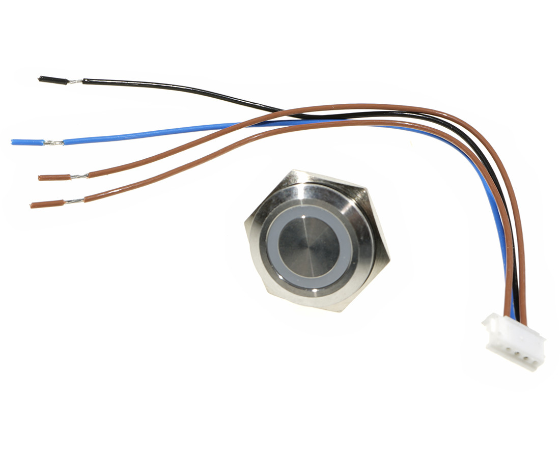 Vandal proof push button switch; W16F1SEB24/S wiresL