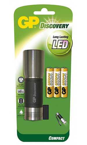 LCE203AU-U3 flashlight LED with batteries 3x24AU GP