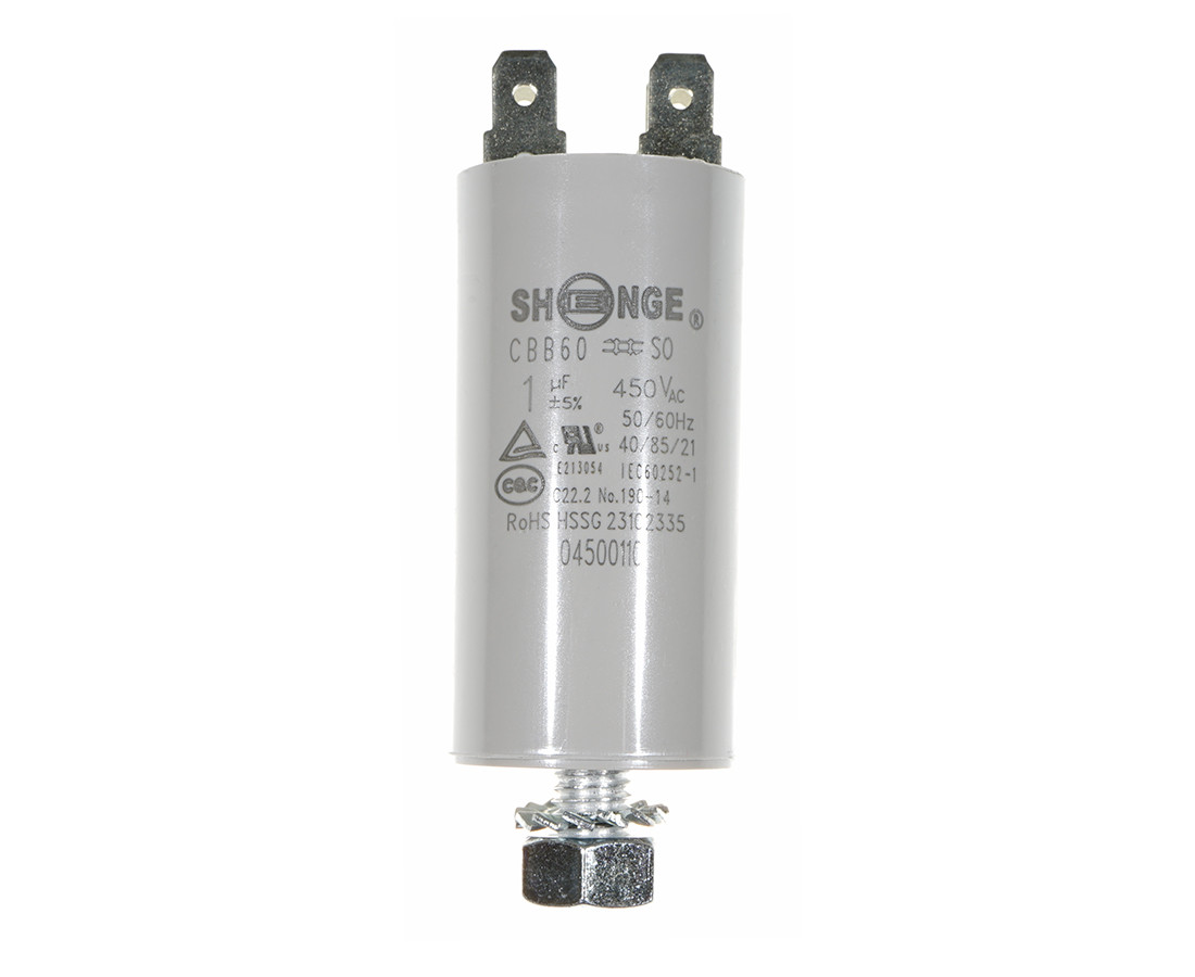 CBB60 28*55M8 250# 1uF/450VAC SHENGE Motor starting capacitor