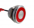Piezoelectric switch; WPS225C10YER12T/AL; 22mm; momentary; NO/OFF-(ON)