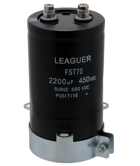 FST70 2200uF 450V 64x115mm screw type, LEAGUER