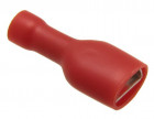 Push-on terminal female 6.3x0.8mm, full insulated, for cable 1mm