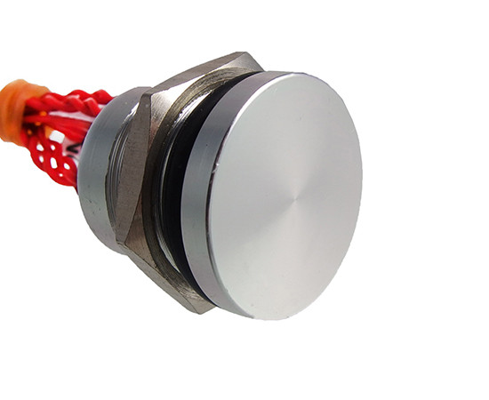 Piezoelectric switch; WPS193P10Y/AL; 19mm; momentary; NO/OFF-(ON)