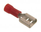 Konektor płaski żeński, 6.3x0.8mm, izolowany, na przewód 1mm
