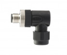 M12 type connector, WAIN M12-M04A-S-D6, male, angled, number of contacts: 4