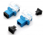 Adapter światłowodowy, jednomodowy SC/PC SM, simplex, niebieski