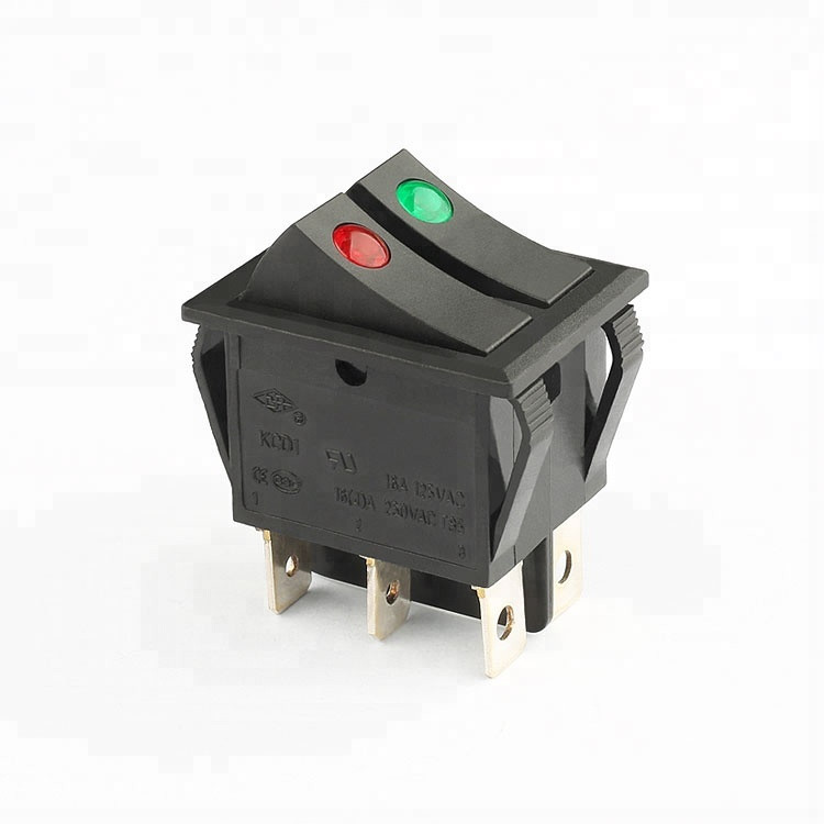 KCD1-201NB2ADBR/G AC220; illuminated; rocker switch;