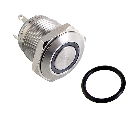 Vandal proof push button switch; W16F10REB12/S