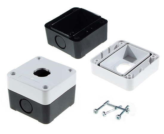 Button box; white-black