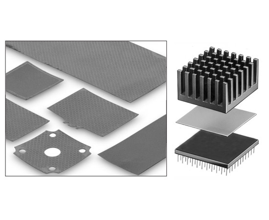 Thermally conductive foil with adhesive on both sides (acrylate)