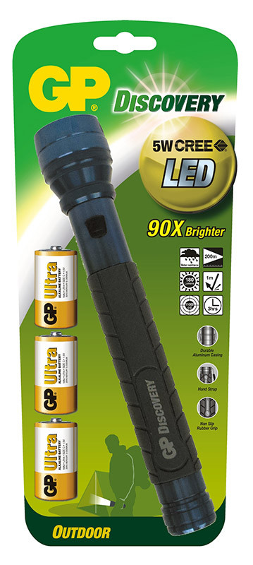 LOE309AU LED CREE z bateriami 3x14AU GP