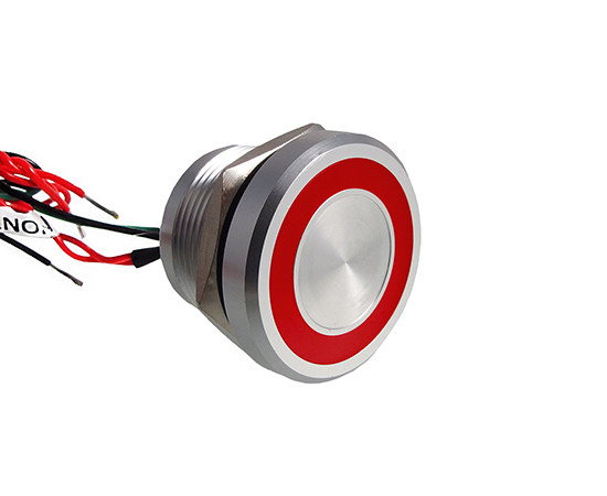 Piezoelectric switch WPS225C10YER24L/AL 22mm, momentary NO/OFF-(ON)