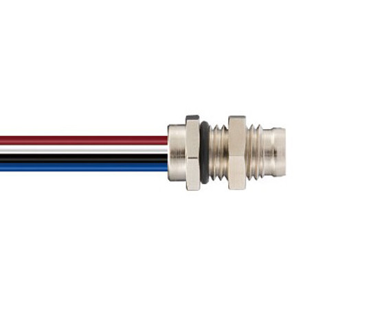 M8 type connector, WAIN M8-M03-BK-M8-W0.25, male, angled, number of contacts: 3